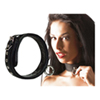 Lederen halsband met ring