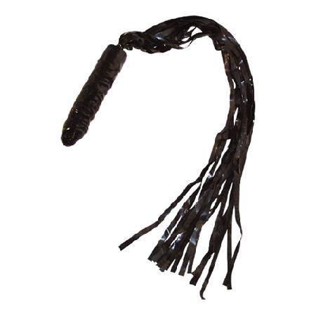 Latex zweep met penis handvat