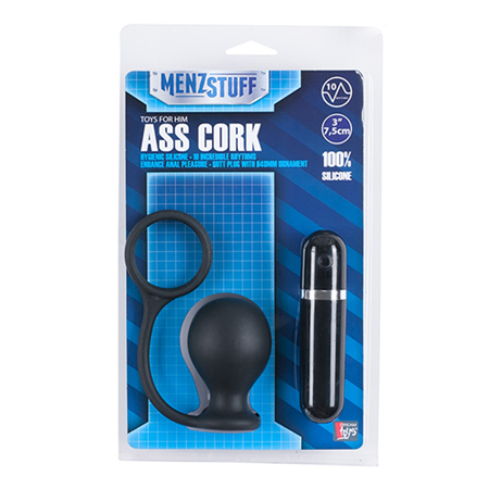 Menzstuff vibrerende zwarte buttplug