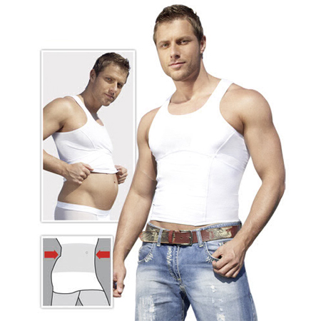 Buik-Weg Shirt Wit