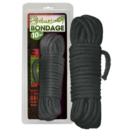 Bondage touw zwart 10 meter