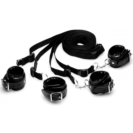 XR Brands - Bed Restraint Kit Bedboeien - Zwart