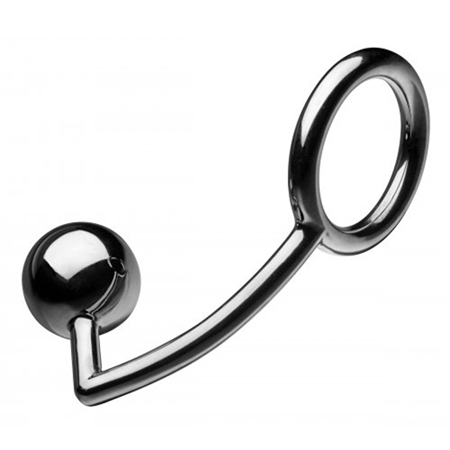 Tom Of Finland Stalen Cockring met Anaalplug 