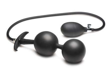 Opblaasbare Siliconen Anaal Plug - Zwart