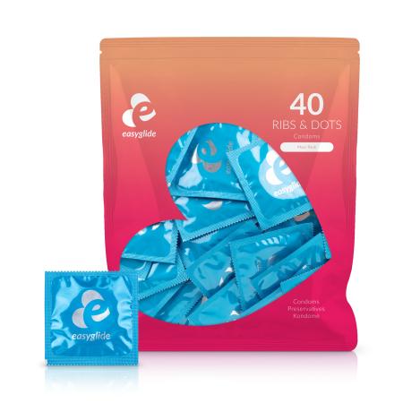 EasyGlide - Ribs and Dots Condooms - 40 stuks