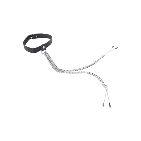 Halsband met tepelklemmen