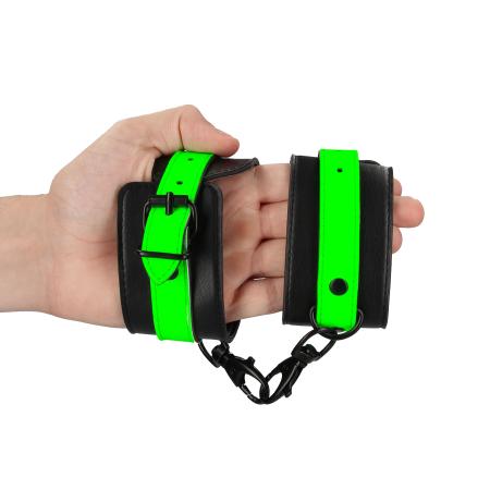 Enkelboeien Glow in the Dark - Neon Green/Black