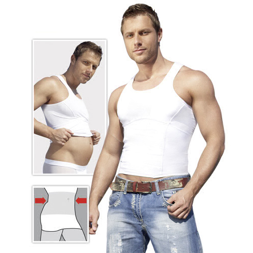 Buik-Weg Shirt Wit