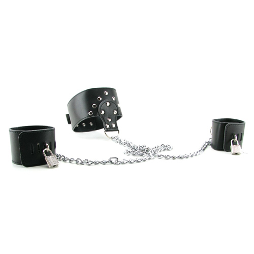 Leather Collar and Cuffs
