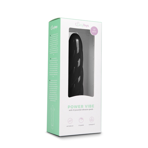 Zwarte siliconen vibrator