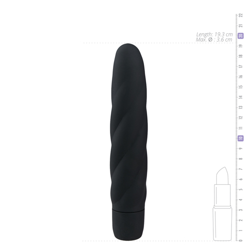 Zwarte siliconen vibrator